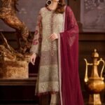 Beautiful Elegant Embroidered Chiffon Party Wear Dress