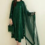 Baroque Beautiful chiffon 3 piece unstitched Party wear outfits available in 6 colors