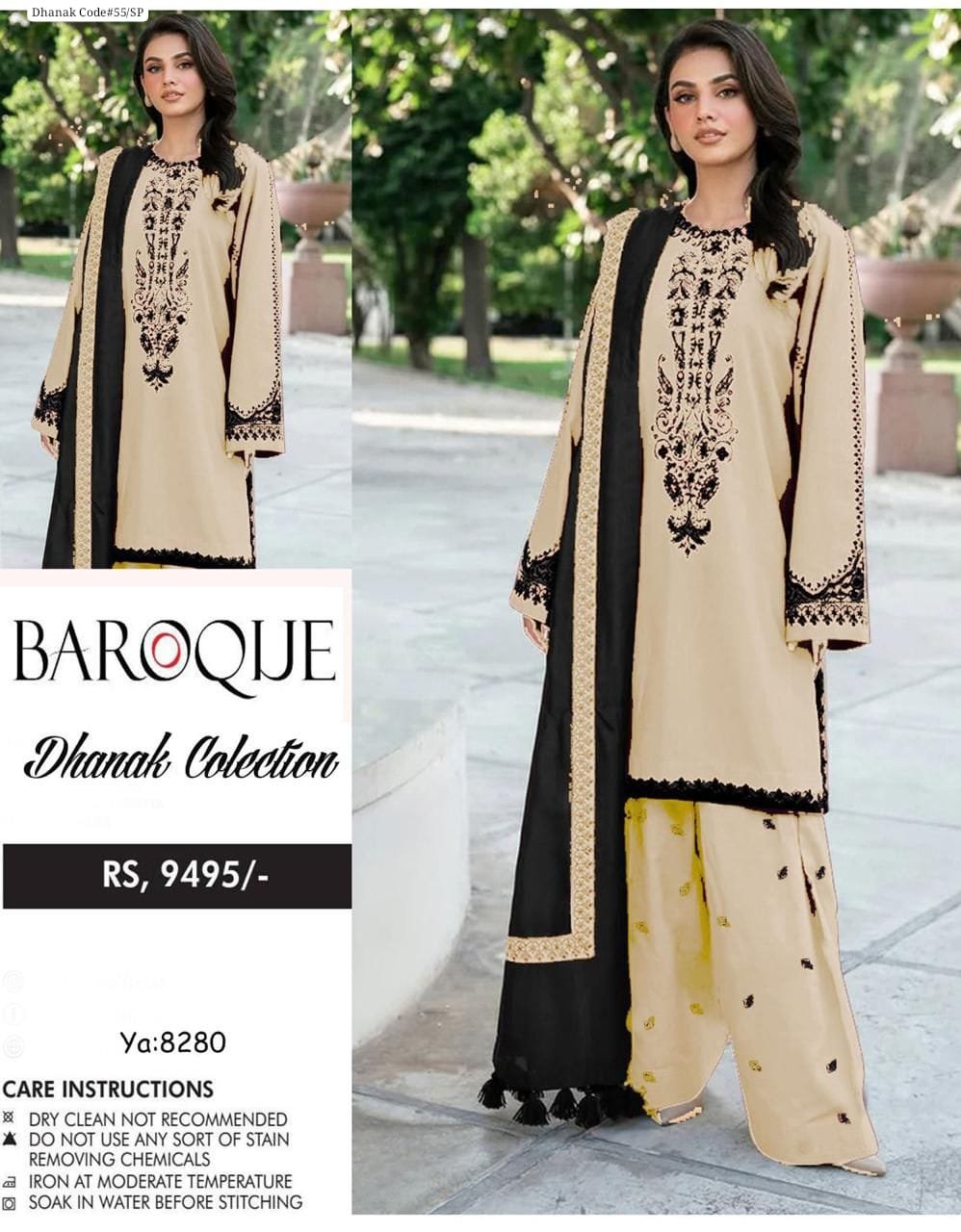 aa 2 Dhanak 3 piece unstitched dress - Image 1