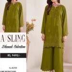 Embroided 3 piece unstitched Dhanak dress