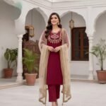 3 piece unstitched  Kataan silk dress