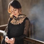 3 piece unstitched chiffon Embroided Dress