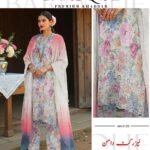 3 piece unstitched khaddar Embroided Dress