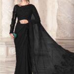 Maria B full embroided Net saree  5 colors