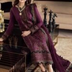 3 piece unstitched chiffon party wear outfit