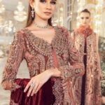 3 piece unstitched Net dress