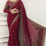 Net wedding wear Net saree
