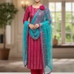 3 piece unstitched soft organza light party wear outfit