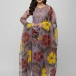 ORGANZA PARTY WEAR HANDMADE LUXURY UNSTITCHED 2pc