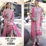 3 piece unstitched premium quality linen dress with embroidery & patches