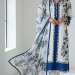 3pc  Shamooz Silk unstitched dress