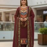 ANEELA'S SUSI BANARSI EMBROIDERED SEQUENCE & JACQUARD SHAWL UNSTITCED 3pc✓*