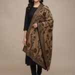 Brosha 3D Pashmina Velvet strips Shawl With Dhanak Shirt & Trouser
