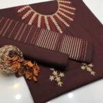 KHADI SILK EMBROIDEREDunstitced 3pc✓