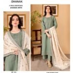 DHANAK 3 piece unstitched dress
