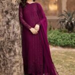 3 piece unstitched elegant chiffon outfit